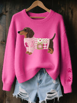 Amarinne – Stilvoller Freizeitpullover – Rosa-Rot