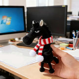 TinyHorse – Handgefertigtes Weiches Handpuppenspielzeug – Schwarz