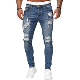 Kuzma - Stylische Röhrenjeans im Used Schau – Dunkelblau
