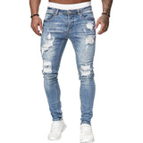 Kuzma - Stylische Röhrenjeans im Used Schau – Hellblau