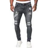 Kuzma - Stylische Röhrenjeans im Used Schau – Grau
