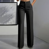 Linaya – Anzughose Mit Hoher Taille – Schwarz