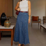 Tiaressa - Denim-Maxikleid – Blau