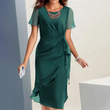 Arletta - Softtouch-Kleid mit geraffter Taille – Grün