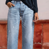 Yarelia - Gerade geschnittene Jeans – Hellblau