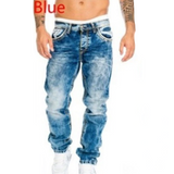 Dario - Gerade geschnittene Jeans in Vintage-Waschung – Blau