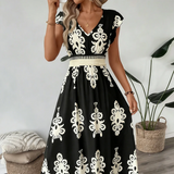 Ranika – Ärmelloses Maxi Kleid Mit V-Ausschnitt – Schwarz