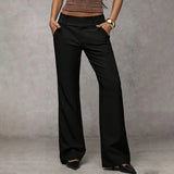 Fanny - Elegante Hose Mit Ausgestelltem Bein – Schwarz