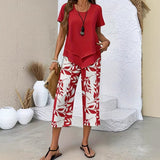 Ysolene - Zweiteiliges Lounge-Set – Rot