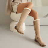 Stiefel für Damen mit Schnallendetail – Beige