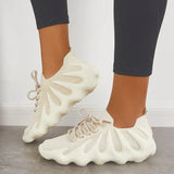 Futuristische sneaker mit atmungsaktivem design – Beige