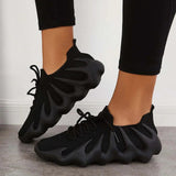 Futuristische sneaker mit atmungsaktivem design – Schwarz