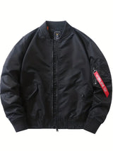 Stylische Herren-Bomberjacke für jeden Anlass – Schwarz
