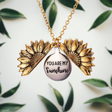 Silberner Sonnenblumen-Anhänger – Gold