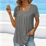 Kotryna - Plissee Bluse – Grau