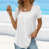 Kotryna - Plissee Bluse – Weiß