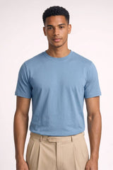 Herren T-Shirt - Klassisch | Rundhals & Kurze Ärmel – Hellblau