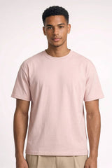 T-Shirt Herren - Relaxed | Runder Hals & Kürzere Ärmel – Hellrosa