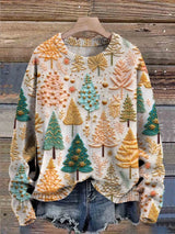 CARLY – Der perfekte bedruckte Pullover für die Festtage – Orange