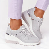 Tamara | Damen Komfort Sneaker mit Schnürung – Grau