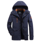 Wasserdichter Parka Wintermantel Kapuzenjacke – Marineblau
