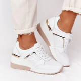 Maya - Athletische Sneakers mit Schnürung – Weiß