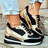 Maya - Athletische Sneakers mit Schnürung – Schwarz