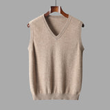 Thorben | Herren V-Ausschnitt Pullunder – Beige