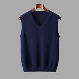 Thorben | Herren V-Ausschnitt Pullunder – Marineblau