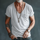 Timon | Herren T-Shirt Mit Taschen Alltag – Weiß