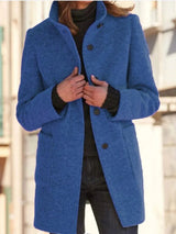 WarmWeave - Kuscheliger Mantel – Dunkelblau