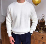 Ce - klassischer herrenpullover mit modernem design – Weiß