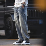 Trendige gewaschene Sommerjeans für Männer - Markust – Grau