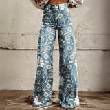 Mariola – Vintage Boho Hose – Weiß