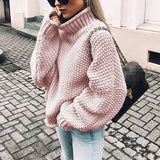 ELODIE | PULLOVER MIT HALBHOHEM KRAGEN – Rosa