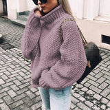 ELODIE | PULLOVER MIT HALBHOHEM KRAGEN – Lila