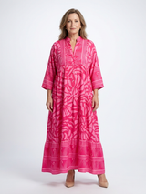 Marielle | Knopf-Front Midi-Kleid – Pink