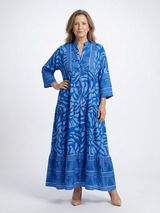 Marielle | Knopf-Front Midi-Kleid – Blau