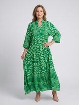 Marielle | Knopf-Front Midi-Kleid – Grün