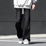 Andreas | Lässige Baggy Jeans mit weitem Bei – Schwarz