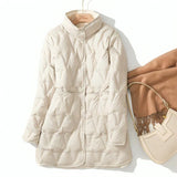Veerle - modische wattierte damenjacke – Weiß