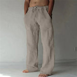 Arthur - Baggy-Leinenhose für Herren – Grau