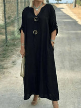 Kharen - Zeitloses Tunika-Kleid – Schwarz (Fast ausverkauft)