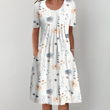 Elegantes Sommerkleid Mit Blumendruck – Zoralyss, Strategie Für Vielseitige Anlässe – Weiß