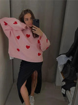 Katja | weicher pullover – Rosa