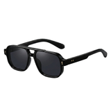 Unisex Doppelsteg-Aviator-Sonnenbrille – Midnight