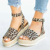 Ursula | Damen Plateau Keilsandaletten mit Espadrille Sohle – Beige