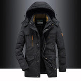 Warmer Winterparka für Herren | Lang – Schwarz