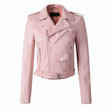 Damen Bikerjacke mit Reißverschluss | Klassisch – Rosa