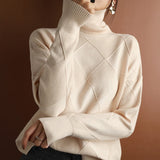 Kuscheliger Rollkragenpullover für Damen | Winter – Beige